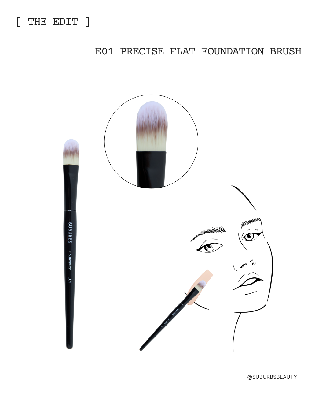 E01 Precise Flat Foundation Brush