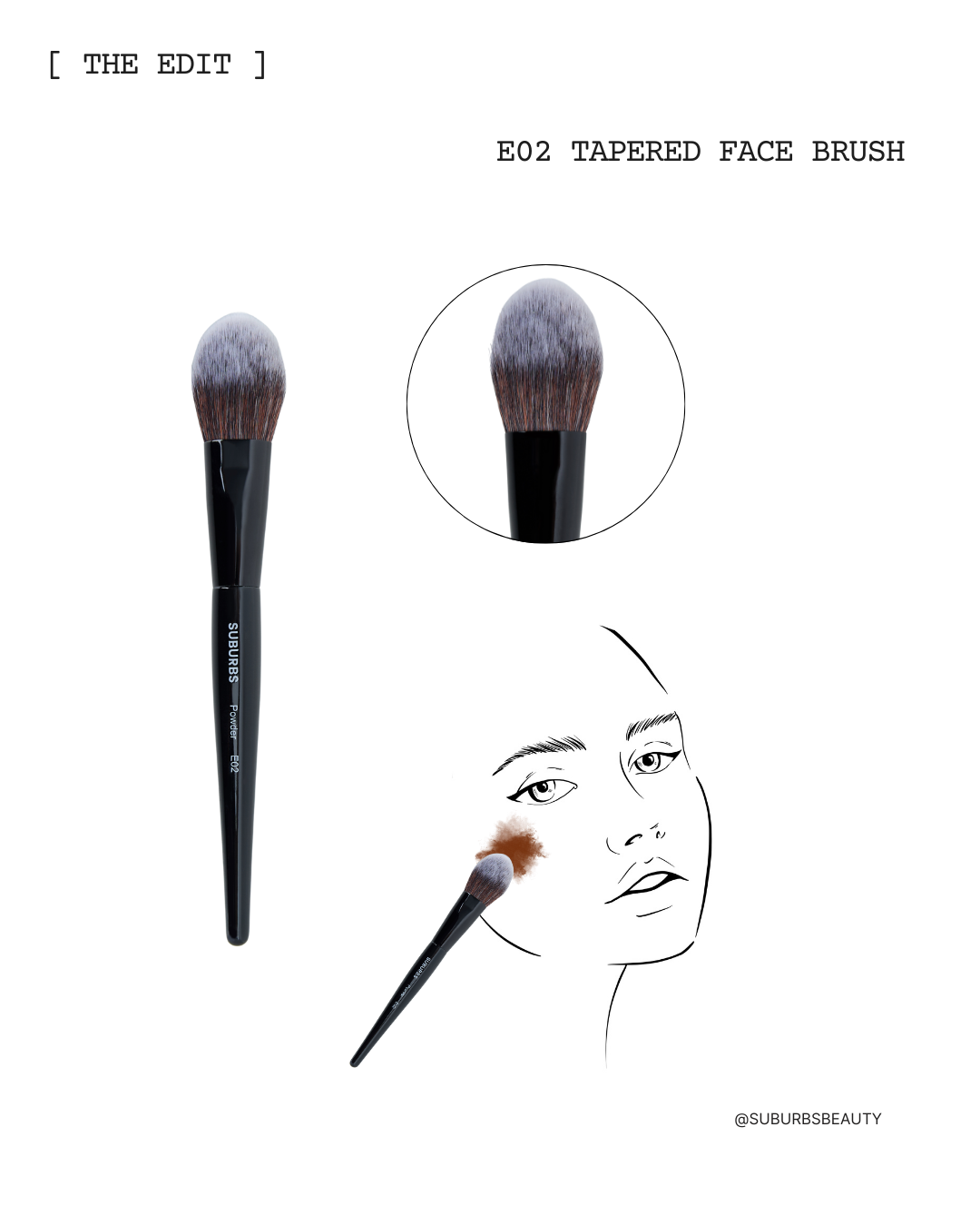E02 Tapered Face Brush