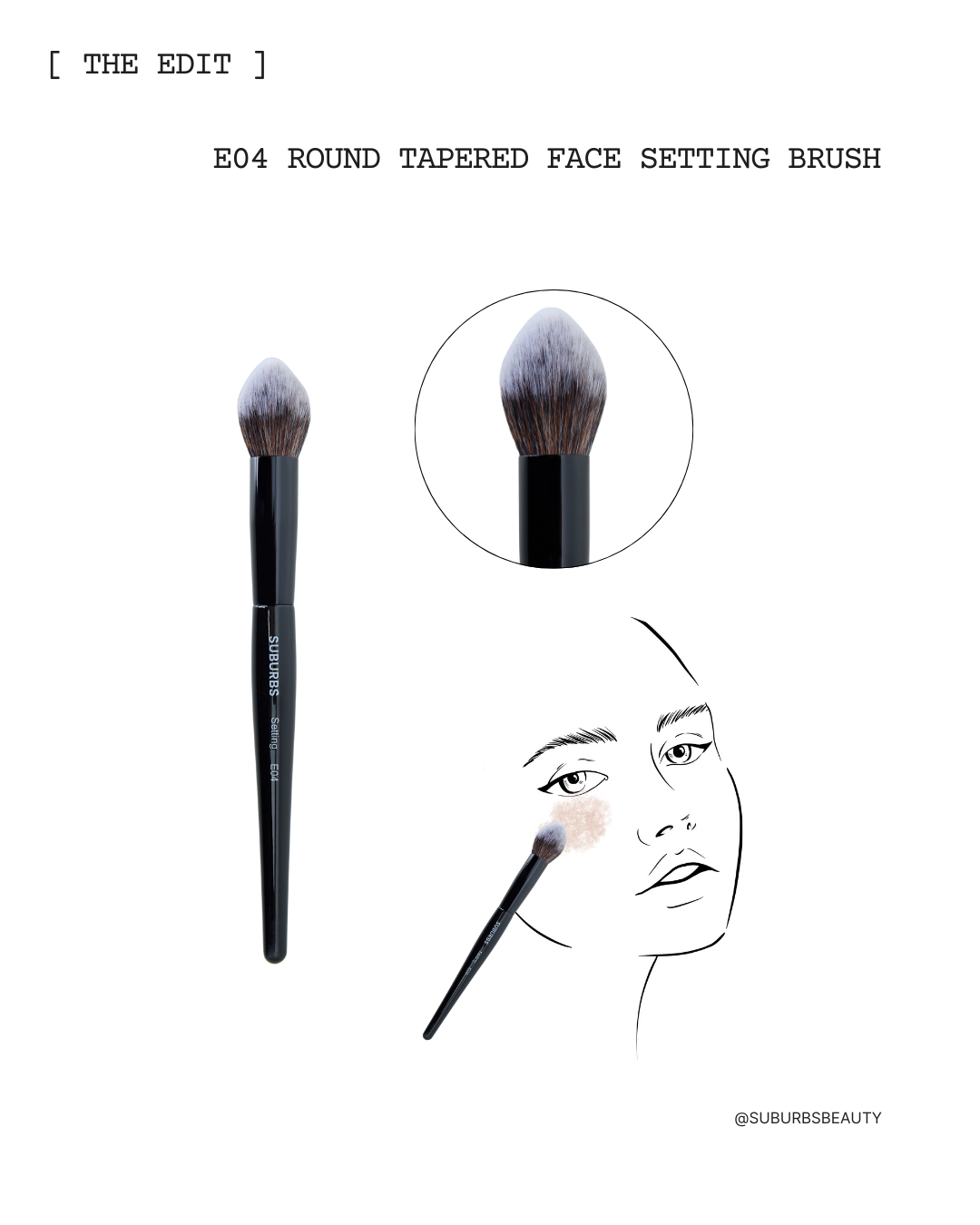 E04 Round Tapered Face Setting Brush