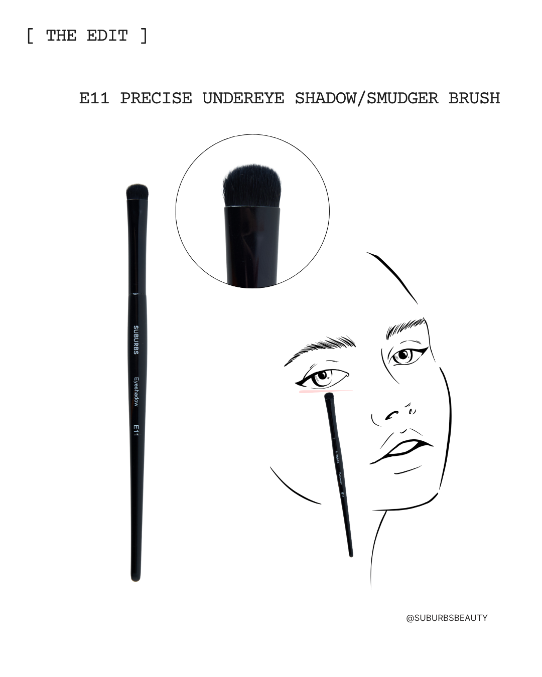 E11 Precise Undereye Shadow/Smudger Brush