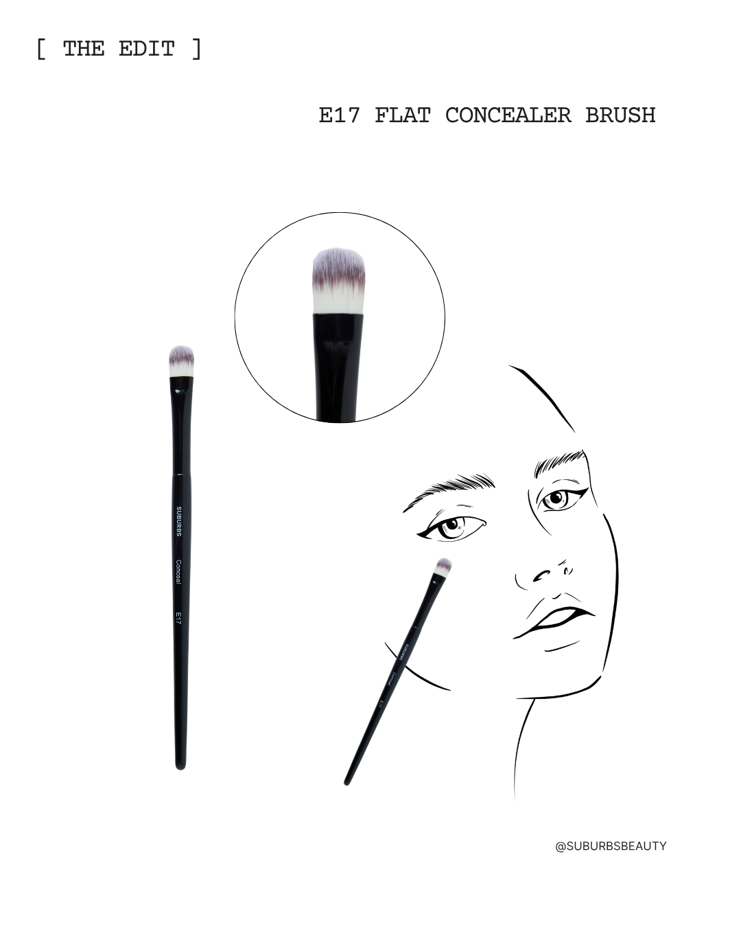 E17 Flat Concealer Brush