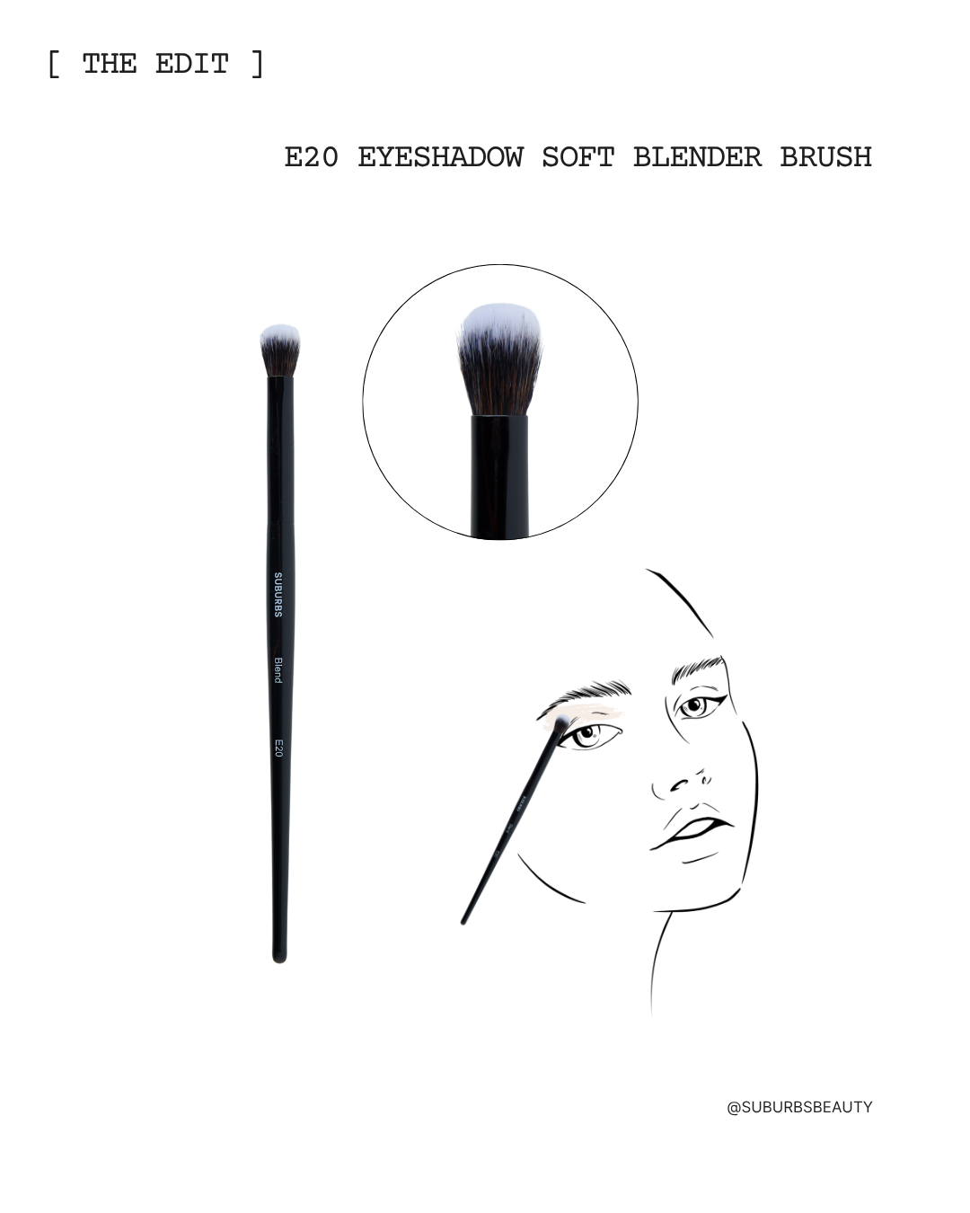 E20 Eyeshadow Soft Blender Brush